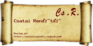 Csatai Renátó névjegykártya