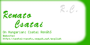 renato csatai business card