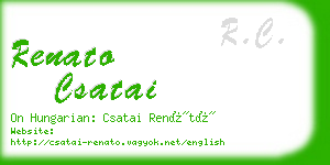 renato csatai business card